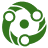 Green circular symbol with three dots