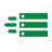 Simple digital database symbol in green