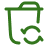 Recycling symbol on black background